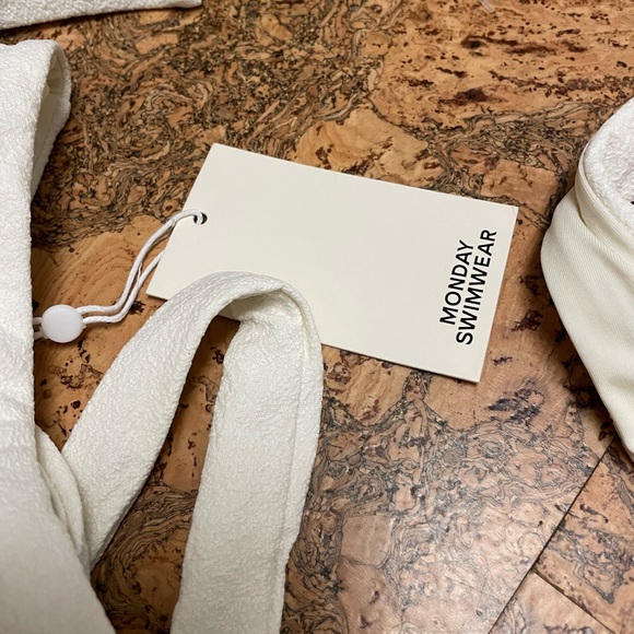 MONDAY SWIMWEAR ST. BARTH'S ONE PIECE - IVORY BOUCLE SIZE S - Picture 7 of 10